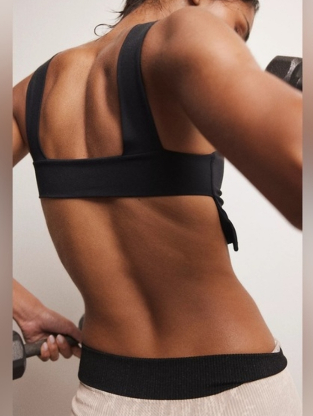 FP MOVEMENT FREE PEOPLE Be Right Back Crop Top Blck Square Neck Open Back NWT SM - Picture 8 of 16